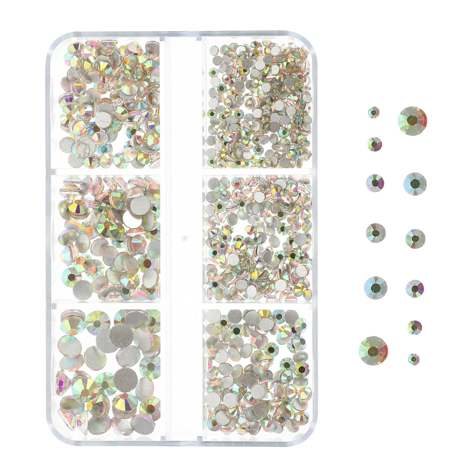 

6 box White DIY Manicure Decors Nail Art naments Charms Accessories for Phone Tablet Resin Crafts Safe