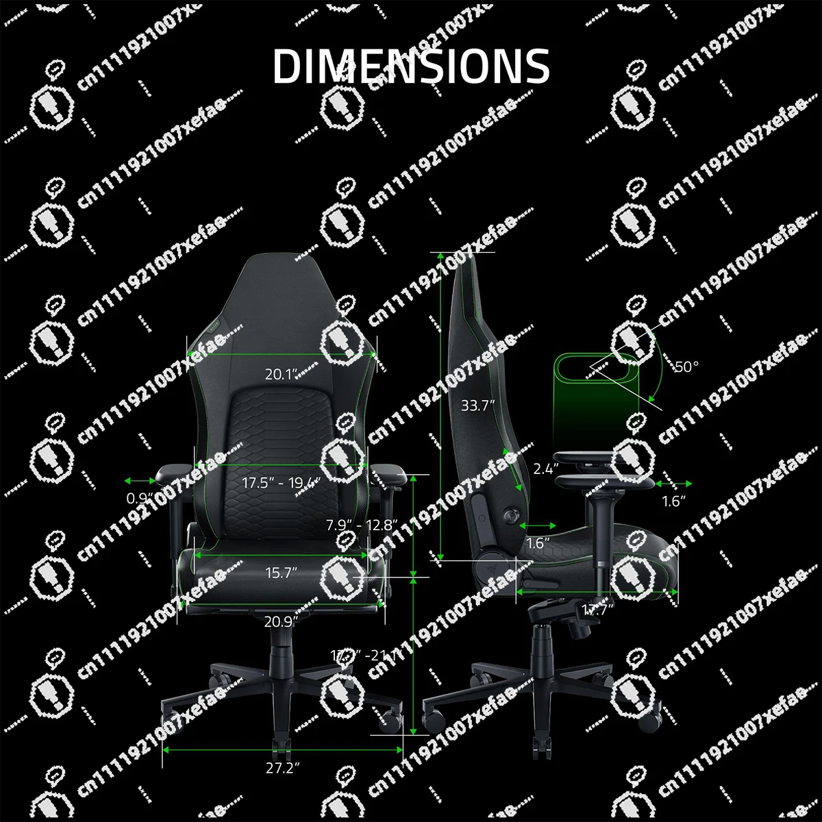 Game Chair Waist Support Adjustable Waist Curve High Density Foam Pad 4D Armrest