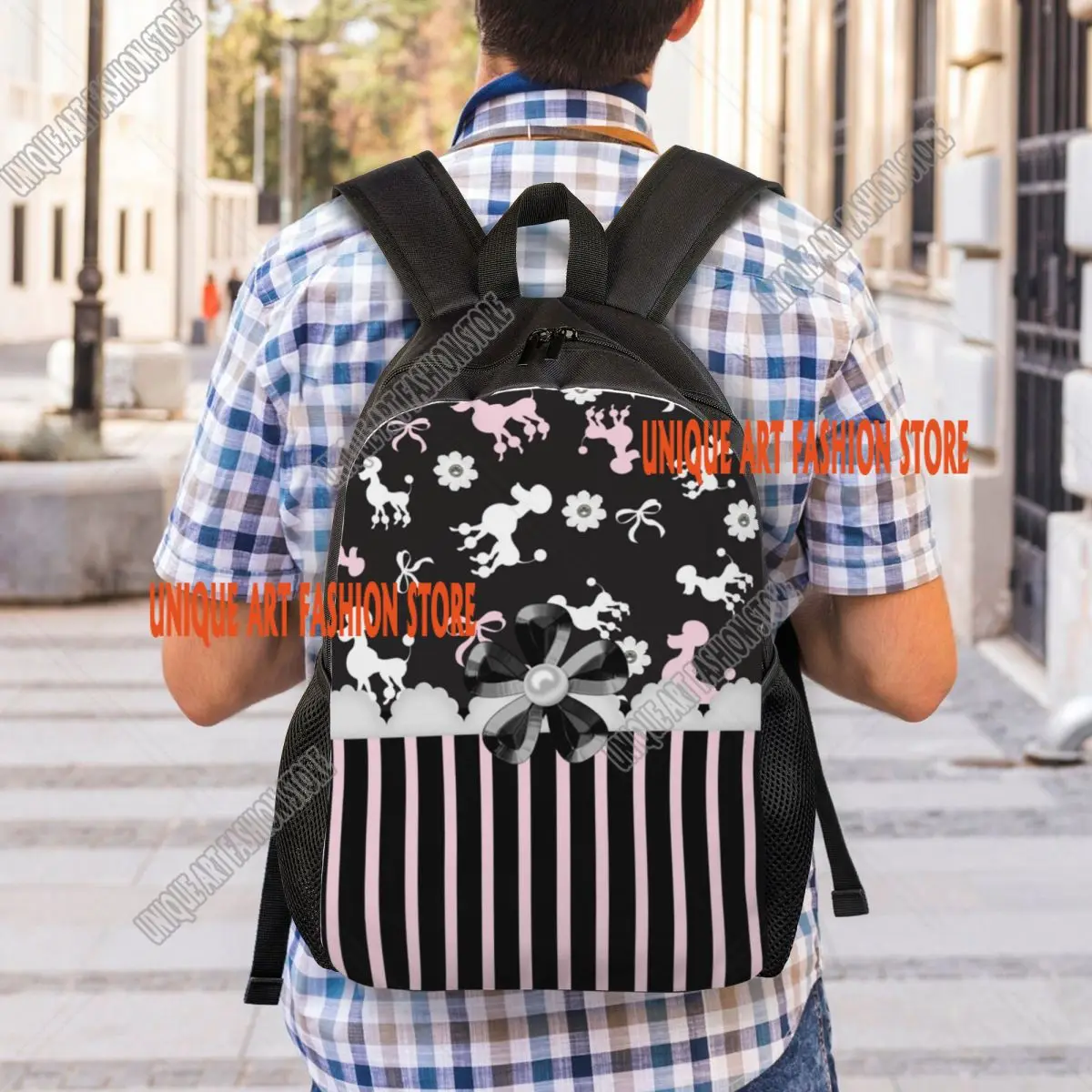 Poedels Best In Show-rugzakken voor dames, heren, studenten, boekentas, geschikt voor 15-inch laptop, cartoon poedelhondtassen