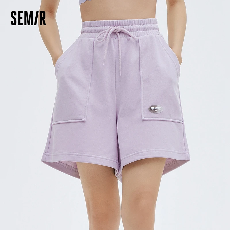 Semir Casual Pants Women Summer Loose Daily Knitted Fashion Sports Shorts Pajama Pants