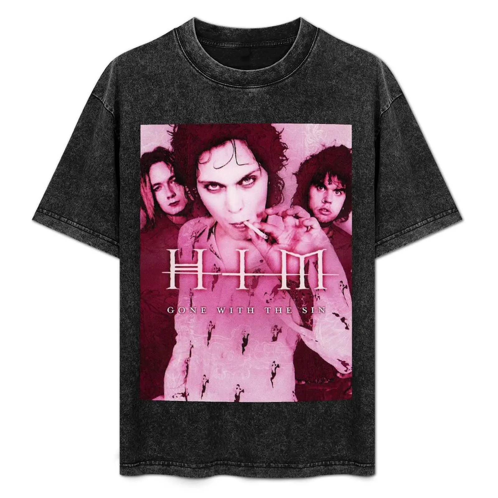 

Him Band Ville Valo Heartagram Gone With The Sin Cover T-Shirt Odor Resistant Short Sleeve Top