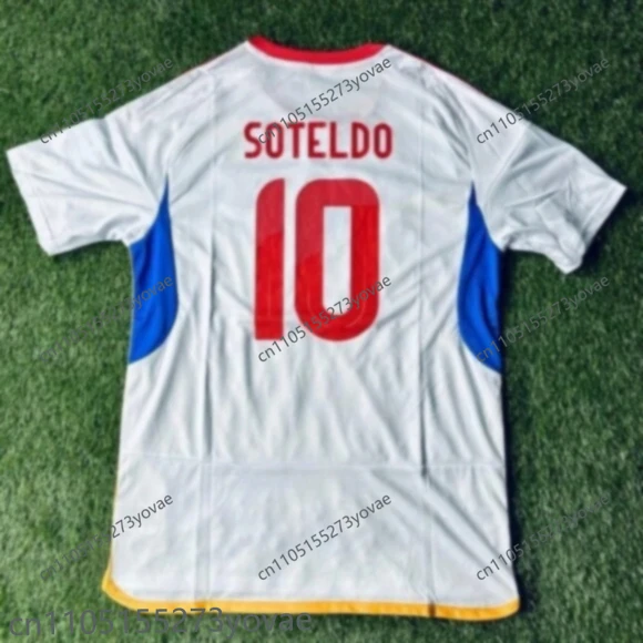 

3D-printed classic football jersey Venezuela White Soccer Jersey Copa America Soteldo #10 men's short-sleeved T-shirt
