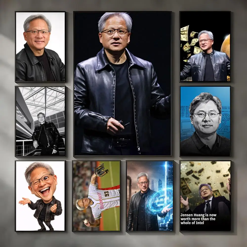 Visionary Tech Leader J-Jensen Huang Poster Modern Interior Wall Decor & Trendy Home Highlights