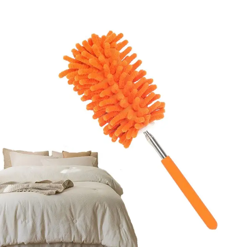 Extendable Feather Duster Washable Retractable Microfibres Dusters Bendable Head & Long Handle Dusters Telescoping Cobweb Duster