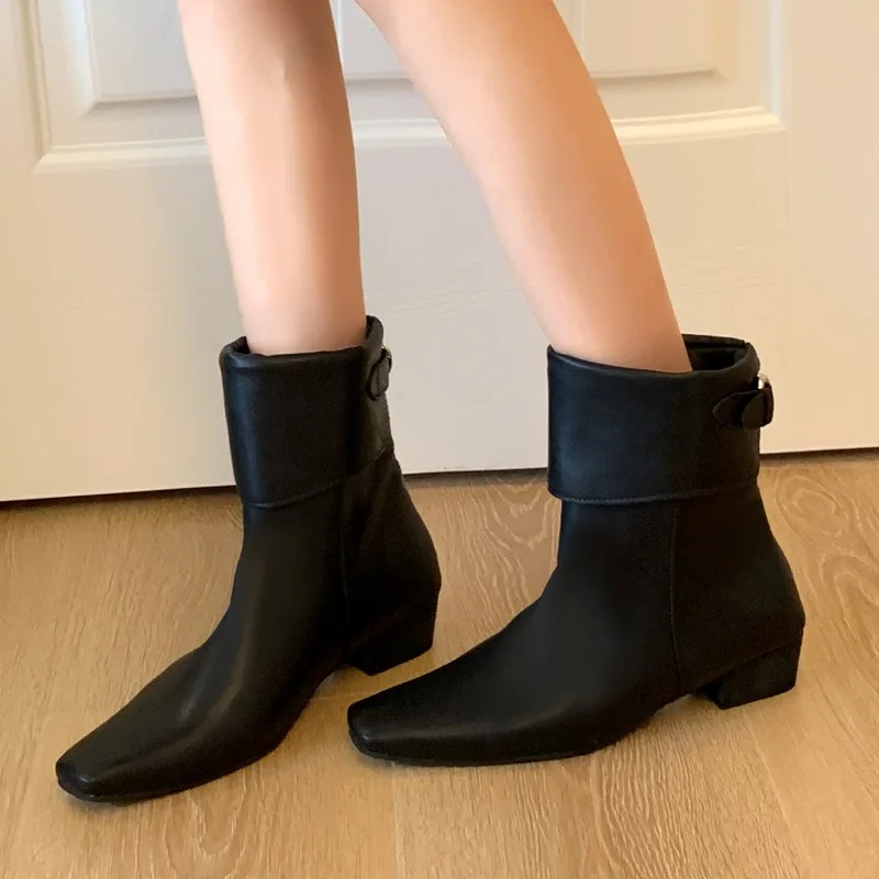 

Брендовые дизайнерские осенние новые кожаные непромокаемые ботинки челси в стиле ретро, удобные короткие ботинки на толстом каблуке для прогулок на открытом воздухе, размеры 35–42