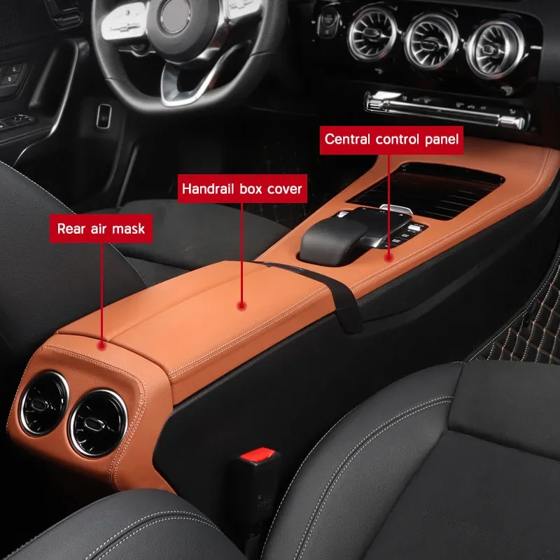 Car Central Gear Shift Panel Decorative Storage Box Panel For Mercedes Benz 2020 2021 2022 2023 2024 A Class CLA GLA GLB EQA EQB