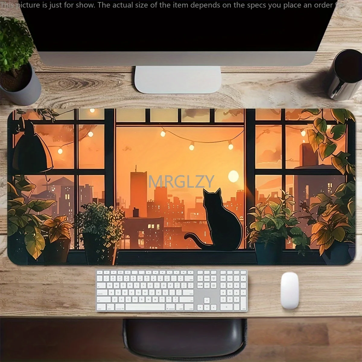 

Коврик для мыши Sunset Cityscape, большая резиновая основа, противоскользящие аксессуары для ПК, настольные аксессуары, коврик для мыши для офиса и геймера, коврики для клавиатуры, декоративный коврик