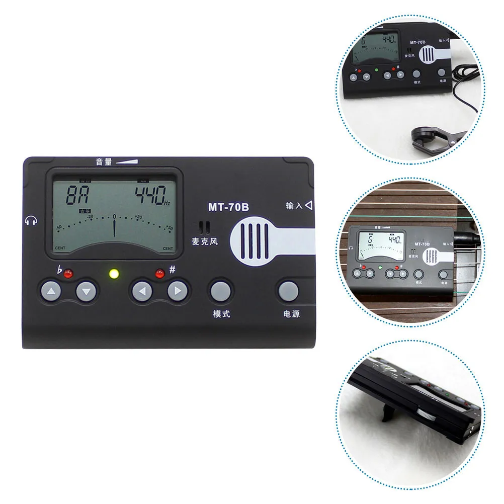 1Pcs 3 in 1 Guzheng Tuner Digital LED Screen Lightweight Guzheng Metronome Tone Generator Musical Accessories Musical Metronome