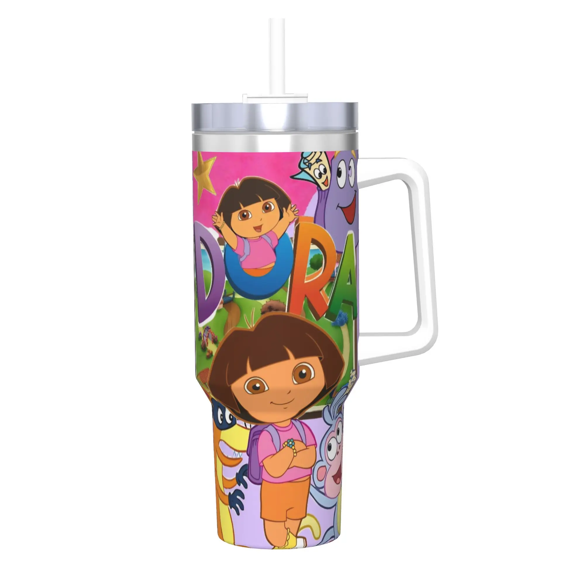 D-Doras The Explorers 40oz Tumbler Stainless Steel Double Wall Vacuum Insulated  Mug With Straw