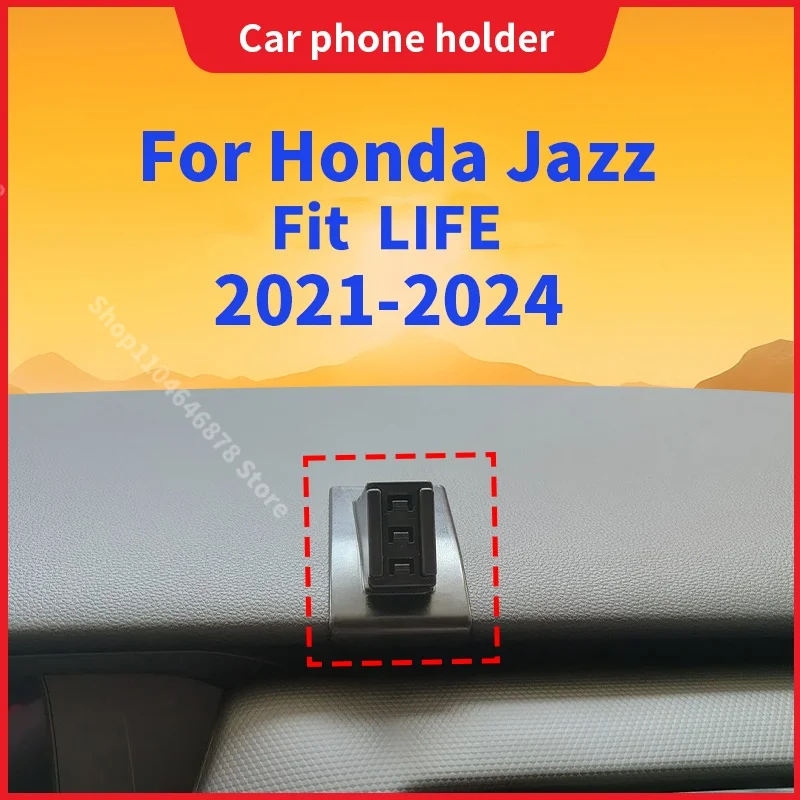 Suporte para Telefone para Honda Jazz Fit LIFE 2021 2022 2023 2024, Base Especial para Carro, Suporte de Gravidade, Carregador Sem Fio