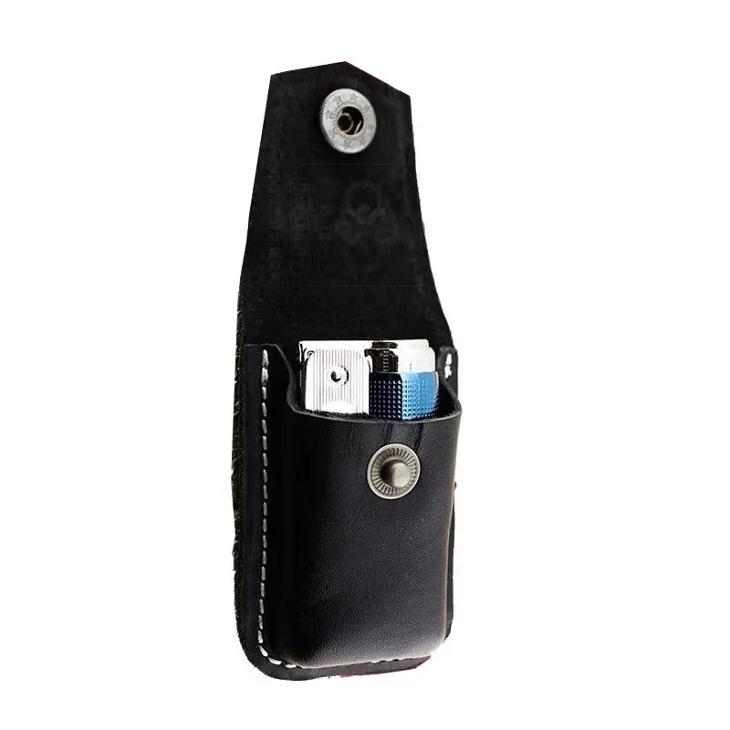 Genuine leather Austria IMCO brand lighter case.Fashion black cigarette lighter box,men\'s cigarette gift