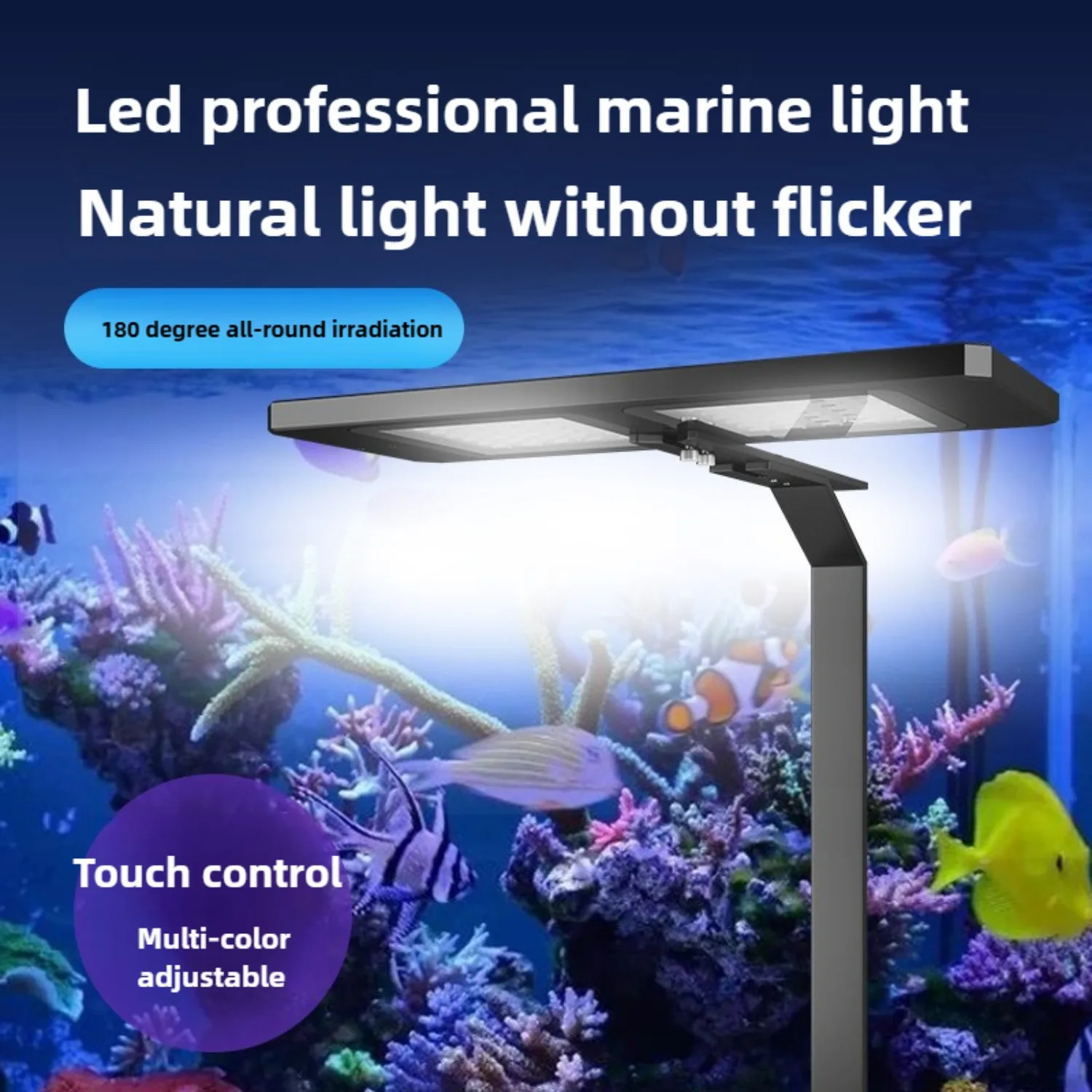 

Aquarium Light for Coral Tank Marine Dimmable 24W LED Reef Seawater Tank Light Sunrise Sunset Moonlight with Timer