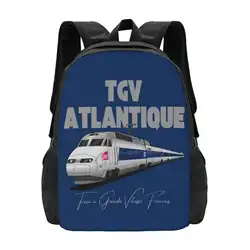 Tgv Antlantique High Speed Train Hot Sale Schoolbag Backpack Fashion Bags Railway Rail Railroad Tgv French France High Speed