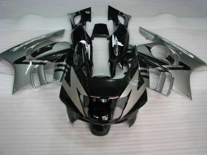 Motorcycle Fairing Kit for HONDA CBR600F3 1996 1995 CBR600 F3 95 96 CBR 600 F3 ABS Black silver Fairing kit+gifts-Hey