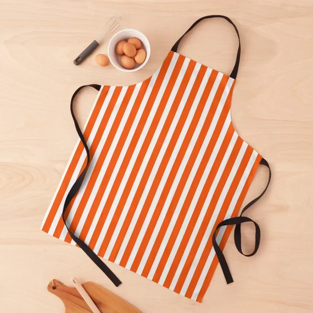 

Orange stripes Apron christmas kitchen japanese style manicurist Apron