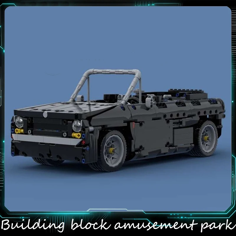 

897 деталей, конструктор MOC, технологическая модель, черный кабриолет, игрушка-головоломка для самостоятельной сборки, подарки для детей на праздники и для демонстрации