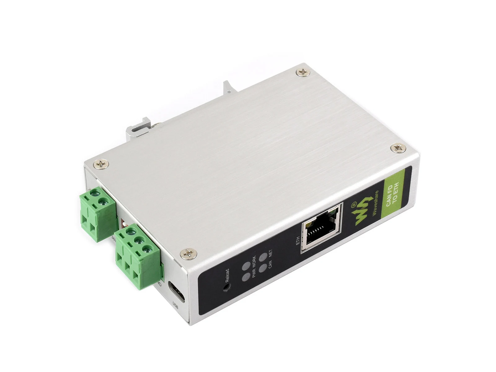 Waveshare CAN FD Protocol Converter, CAN FD To ETH Bidirectional Data Communication, Supports 5 Data Conversion Modes CAN 2.0A