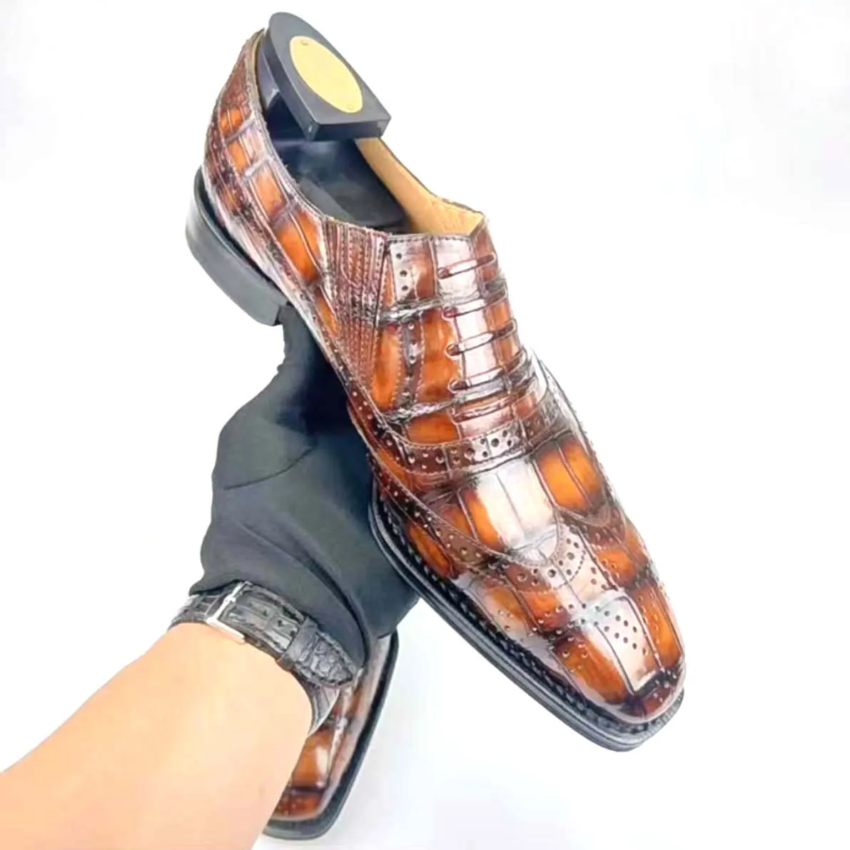 chue new arrival men dress shoes male formal shoes fashion leisure shoes brown