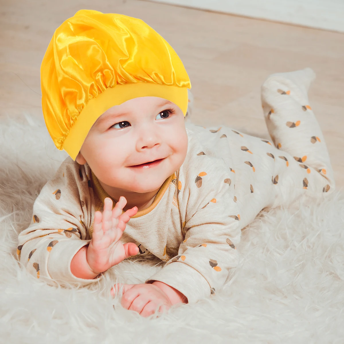 

3pcs Hair Protection Cap Lightweight Satin For Home Sleep Wash Face Bathing Cap Elastic Rim Design Comfortable