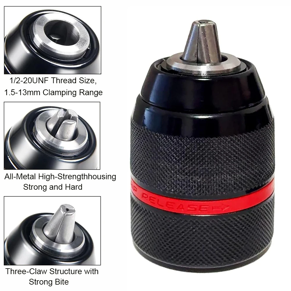 Keyless Drill Chuck Kit for Milwaukee Hand Drill Impact Driver Drill Chuck Kit