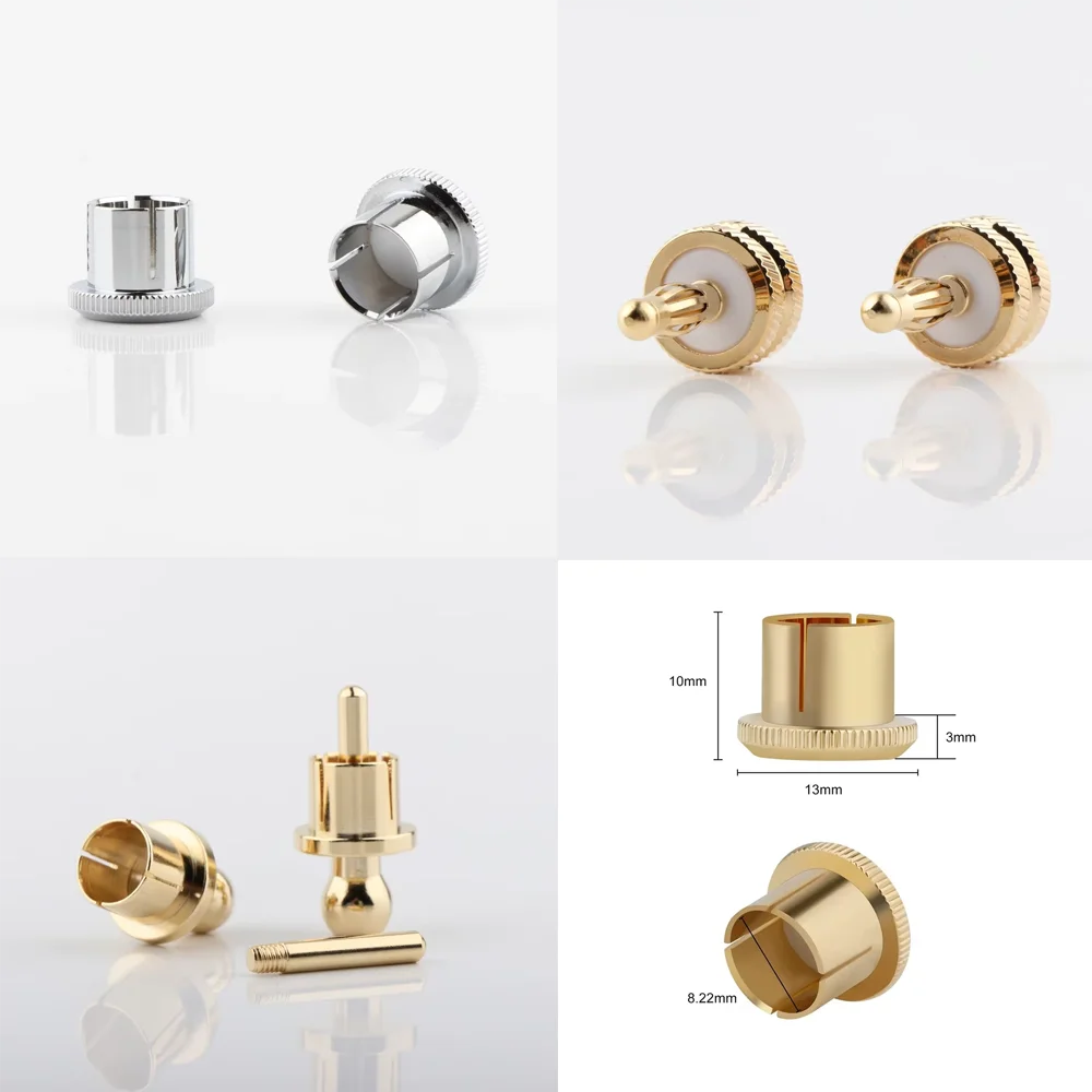 

CA series Hi-End Gold/Rhodium Plated RCA protector Caps Noise reduction for Audio,Speakers,Subwoofers,Amplifier