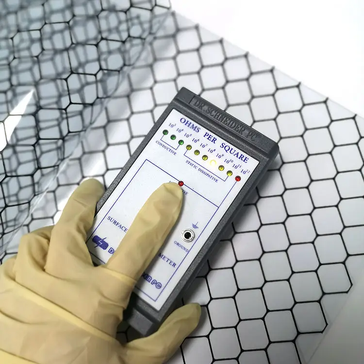 2025ESD Pellicola per tende in plastica PVC Tenda per camere bianche con griglia antistatica Divisorio per camere bianche