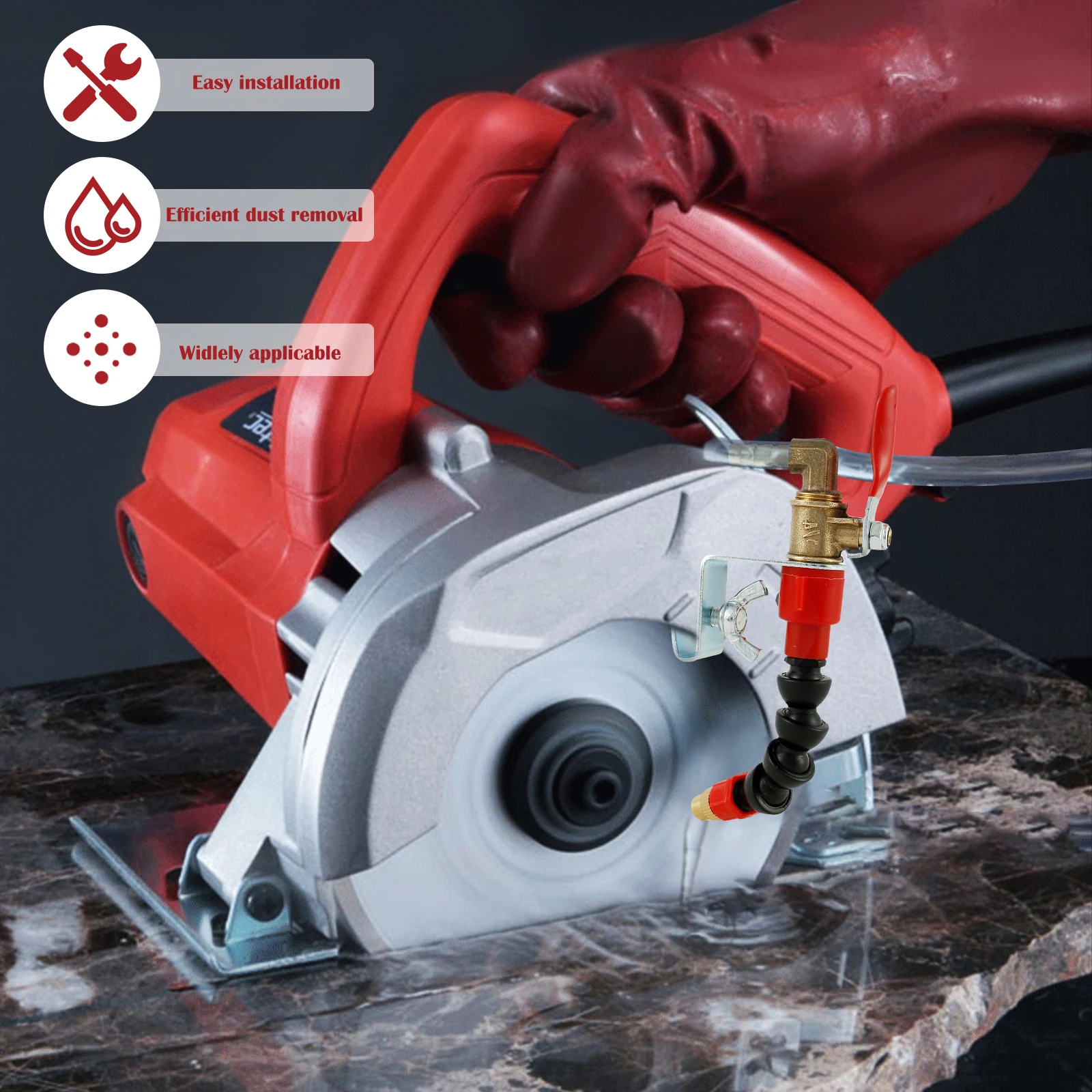 Boquilla de sistema para nebulización de refrigerante, eliminador de polvo a prueba de polvo, rociador de agua para máquina cortadora de azulejos y ladrillos de mármol, cortador amoladora angular
