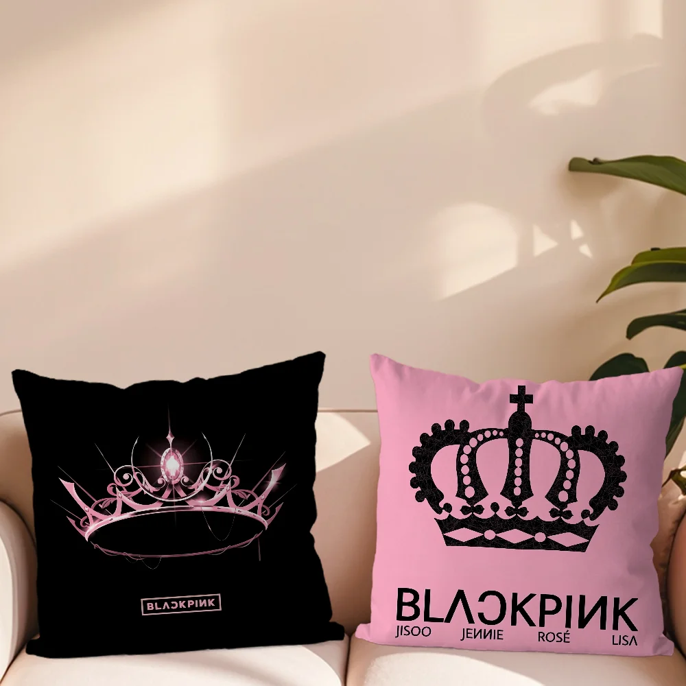 Kpop Pillow Case Soft Cushion Cases for Farmhouse Sofa Decor B-Blackpinks Home Decorations and Protector