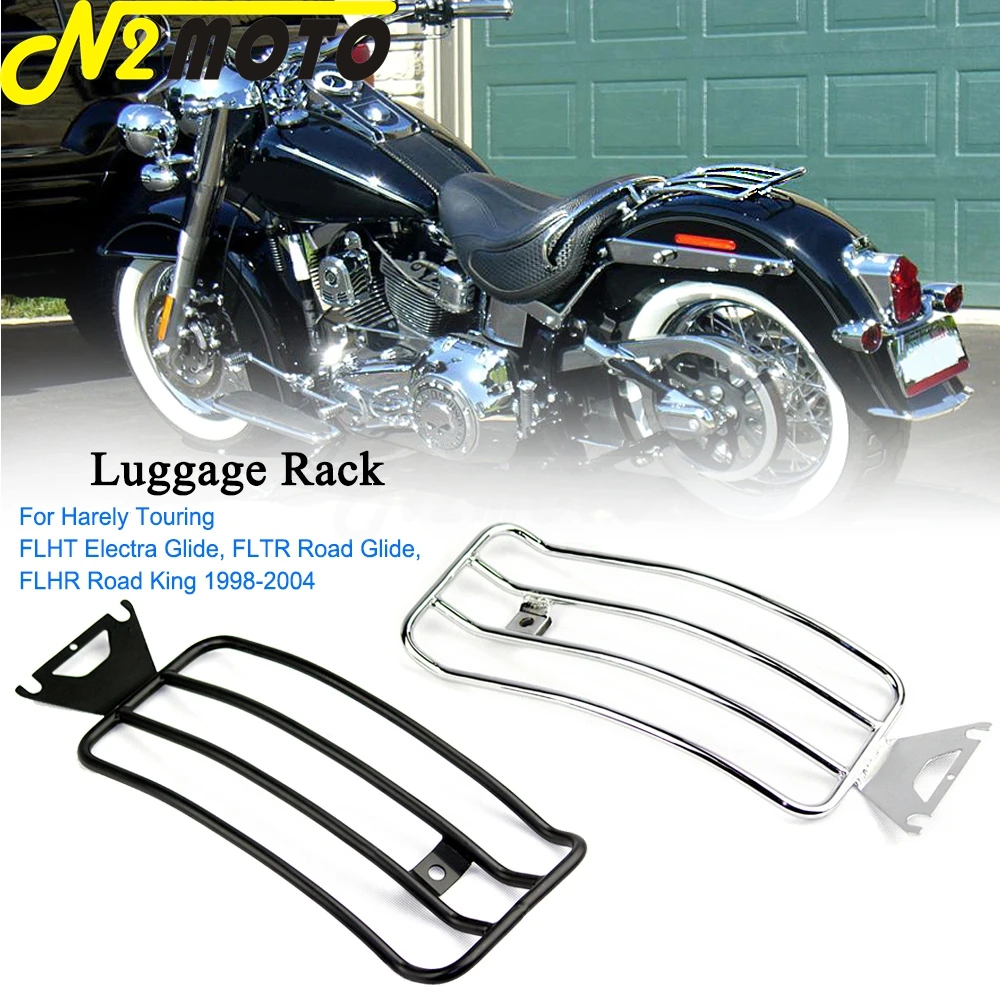 Rear Luggage Rack Carrier Solo Seat For Harley Touring Road King Electra Street Glide Classic CVO FLHT FLHR FLHX FLT 1998-2004