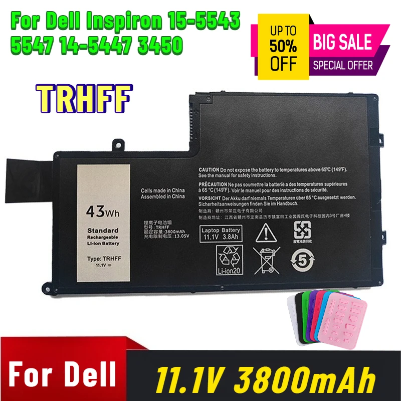 

11.1V 3800mAh for Dell TRHFF Inspiron 15-5543 5547 14-5447 3450 Laptop Battery