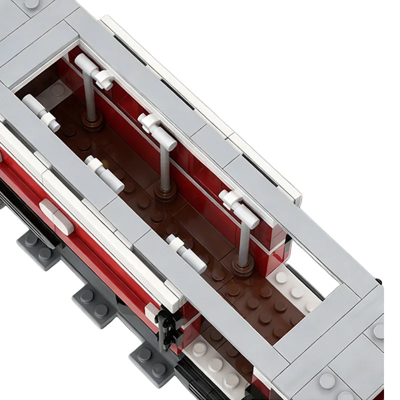 484-teiliger Auto-Trolley MOC Anpassbarer Modularer Baukasten Kreatives Design Lernspielzeug STEM DIY Spielzeug Weihnachtsgeschenk