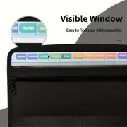 Dateiorganisator mit sicherem Zipper -Akkordeon, 13 Taschen -Erweiterbarer Dateiordner mit Bleistift -Fronttaschen, Schulbürovorräte 6 Hauptvertragsvertrag - №6