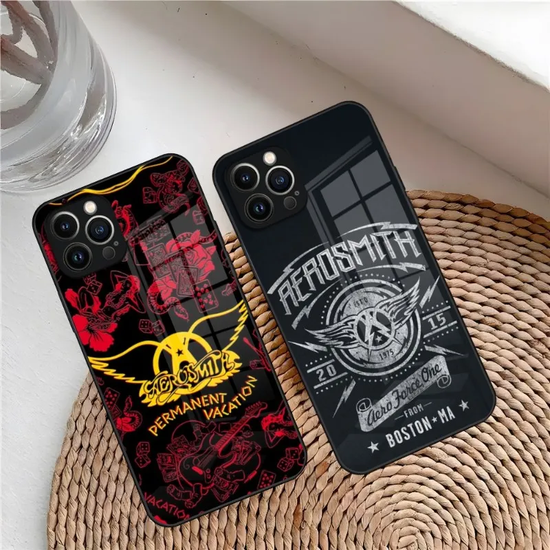 Aerosmith Rock Cool Phone Case For Iphone 14 Pro Max 12 11 13 Mini X 8 Xr Xs 7 Puls 6 Glass