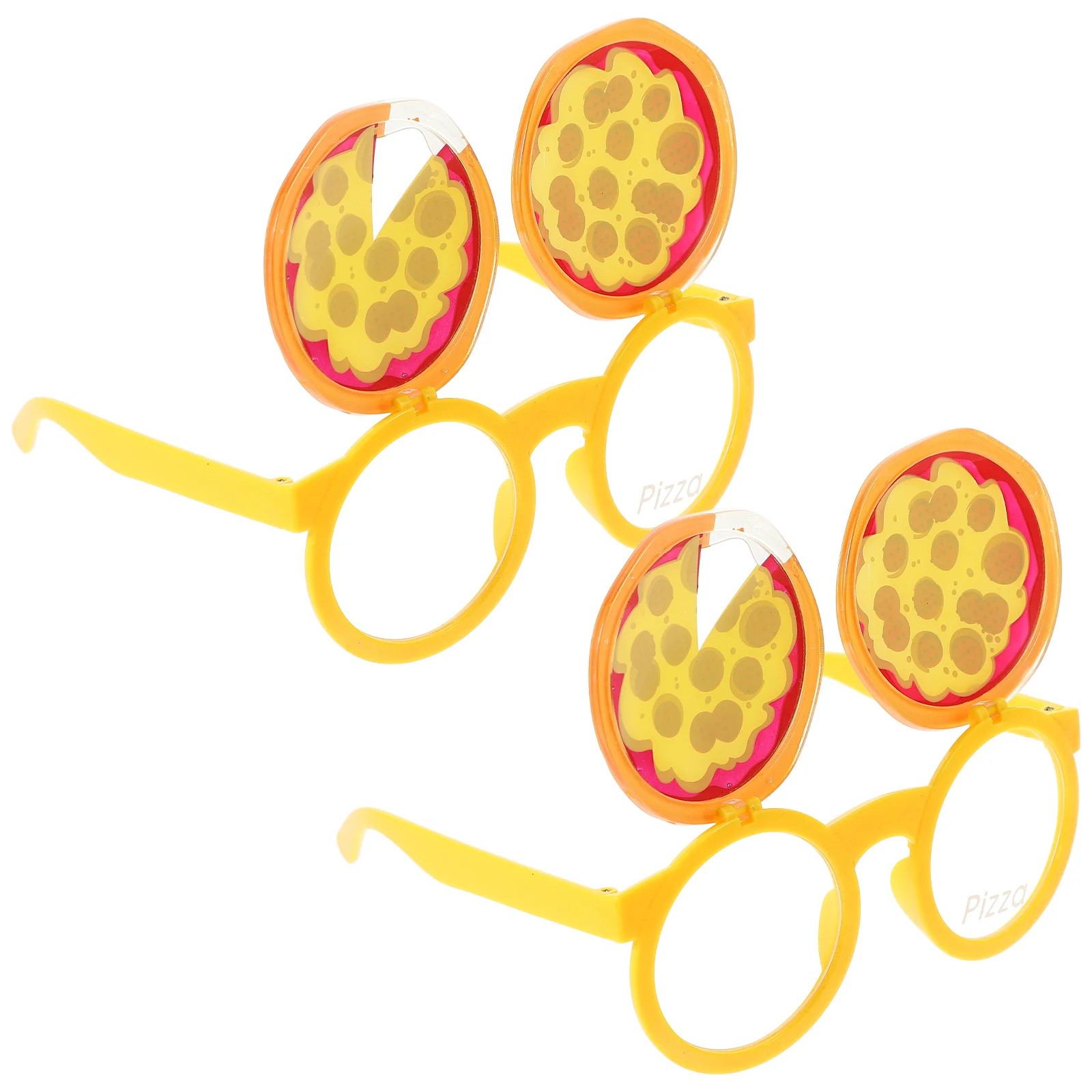 2 Pcs Party Glasses Decorative Sunglasses Silly Funny Pizza Cosplay Eyeglasses Fashionable