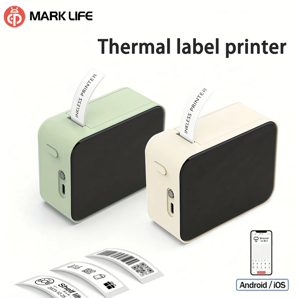 Marklife P15 ワイヤレス Bluetooth ラベルプリンター ポータブル