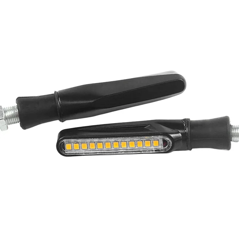 2PCS Universal LED Motorcycle Turn Signal Light 12v IP68 Waterproof Amber Flasher Indicator Blinker Rear Lights Lamp Accessories