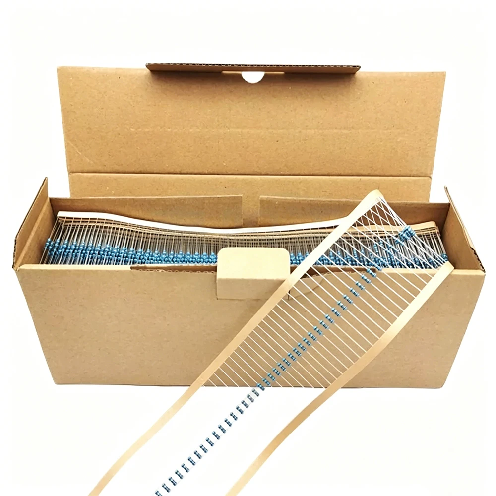 10000PCS 1/4W 1/6W Metal Film Resistor 1% 10 100 200 220 330 470 Ohm 4.7K 1K 2.2K 10K 47K 200k 220K 510k 100k 470K 1M Ohm