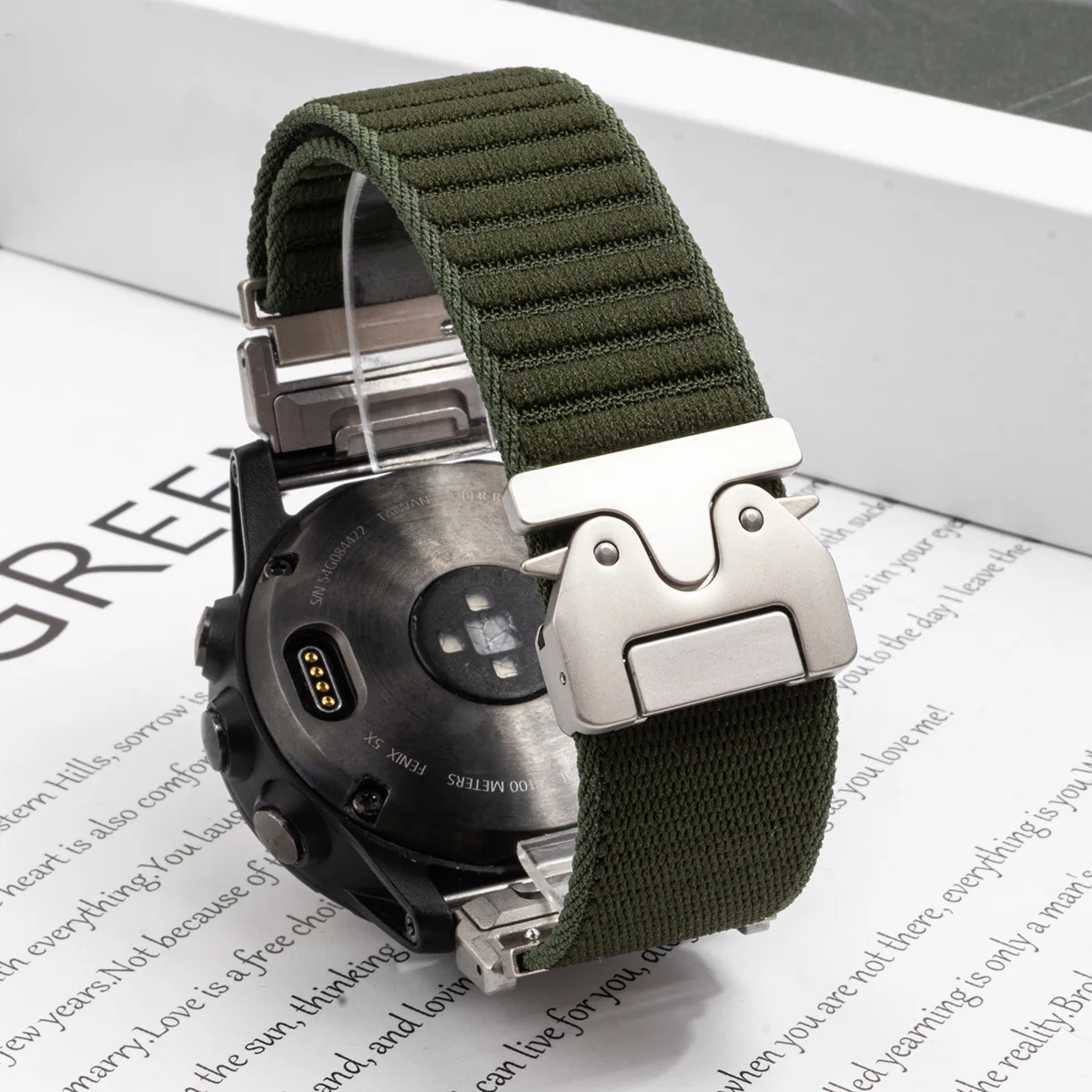 26 مللي متر النايلون حلقة حزام ل Garmin Fenix E 8 47 مللي متر 7 7X Pro/6X 6XPro/Enduro 3 2/Epix Pro Gen 2 51 مللي متر Quickfit سوار الرياضة الفرقة