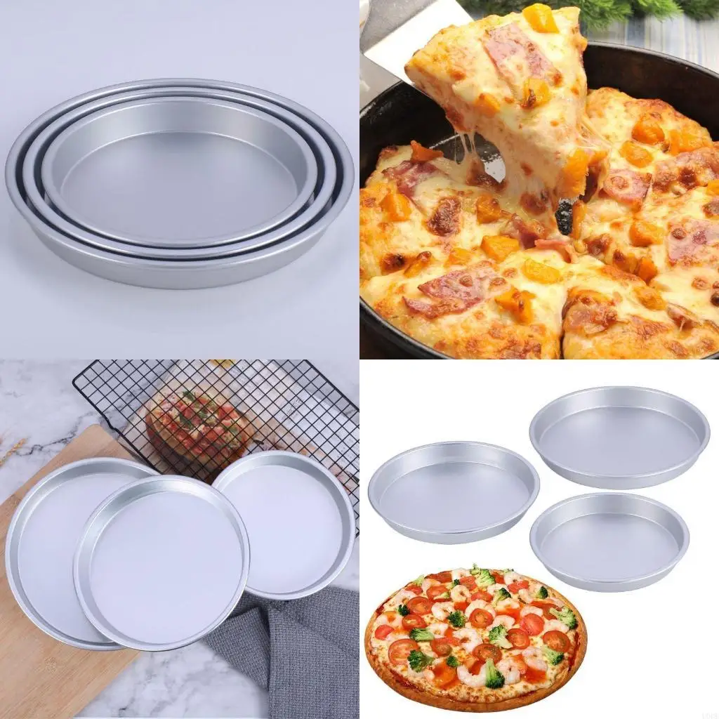 7/8/9 Inch Non Pizza Pan Aluminum Alloy Round Plate Tray Cake Mold Kitchen Bakeware Baking Tools