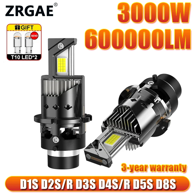 

D1S D3S D5S D8S D4S D4R D2R D2S Светодиодные лампы для фар 6000K Белый комплект для переоборудования Plug and Play Замена ксенонового HID-света CANbus