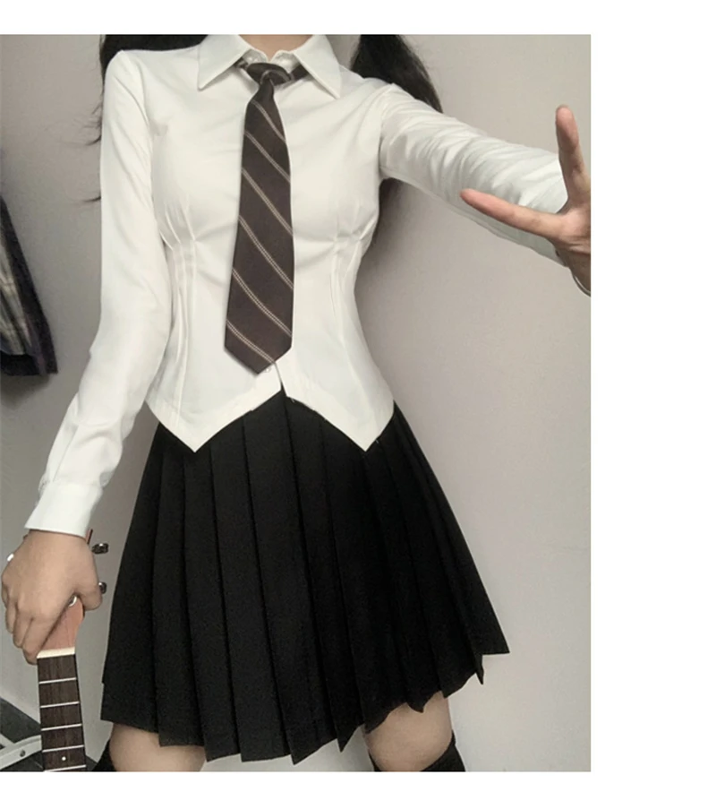 2024 Summer Korean Style Short Sleeve Slim White Shirt Women Sexy Office Waist Tight Ladies Blouse Tunics New In Clothing Tops