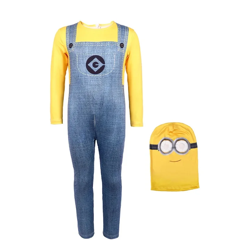 Anime Minions Full Family Cosplay Costume Boy Girl Dress Jumpsuits Kids Adult Masquerade Despicable Me Carnival Party Dress Up