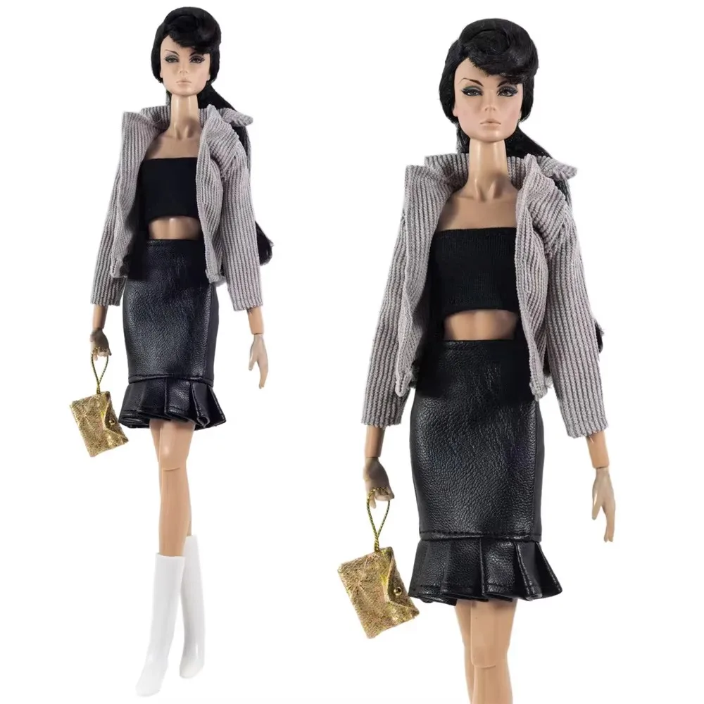 Fotografia 7: Roupas de Couro Feitas à Mão para Bonecas Babi, Casaco para Boneca de 11,5 Polegadas (30cm), Roupas BJD, Vários Estilos, Presentes para Acessórios de Bonecas