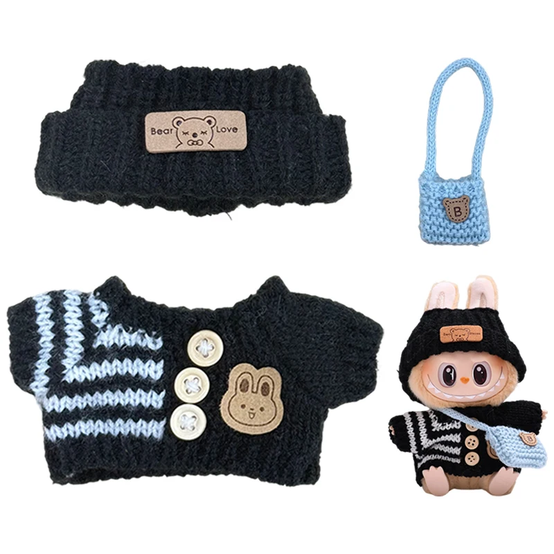 Labubu 17cm Doll's Clothes The Monsters Plush Doll Clothing Sleepwear, Sleeping bag for Labubu I II Idol Dolls Fans Gift