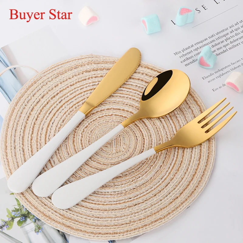 Children Cutlery Set 3Pcs Stainless Steel Tableware Spoon Fork Knife Set Utensils High Quality Kids Dinnerware Set Cute Flatware