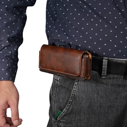 Leather Belt Clip Case Man Waist Bag For Oppo Find N5 N3,Honor Magic V5 V3 Vs3 Vs2,Tecno V,Vivo X Fold 5 3 2 Holster Pouch Cover