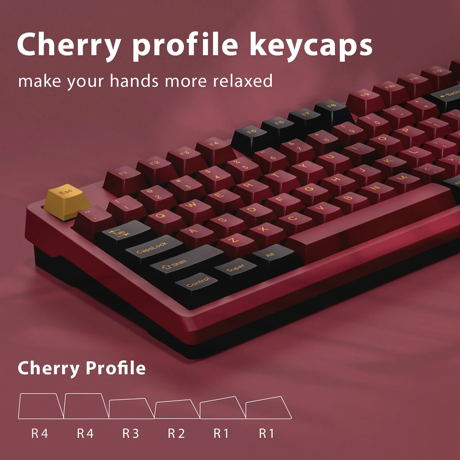 KBDiy GMK الأحمر الساموراي Keycap الكرز الشخصي مزدوجة النار PBT ISO كيكابس للاعبين مجموعة لوحة المفاتيح الميكانيكية الألعاب نقطة مفتاح كاب