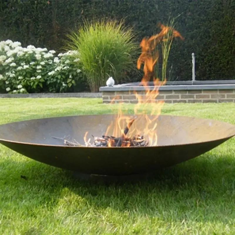 2023 new extra large deep outdoor custom fire pit bonfire stove 24 inch with base