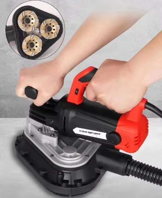 

GS-250 New Three Head Concrete Grinding Machine Handheld Grinder With Vacuum Cleaner