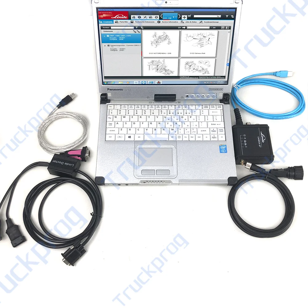 

CF C2 Laptop For Linde Canbox BT Kit Electric CANBOX to TRUCK Doctor Pathfinder Forklift Professional Diagnostic Tool